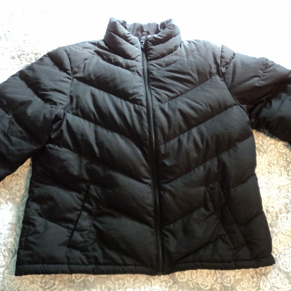 Down Feather Black Women's Jacket - Large